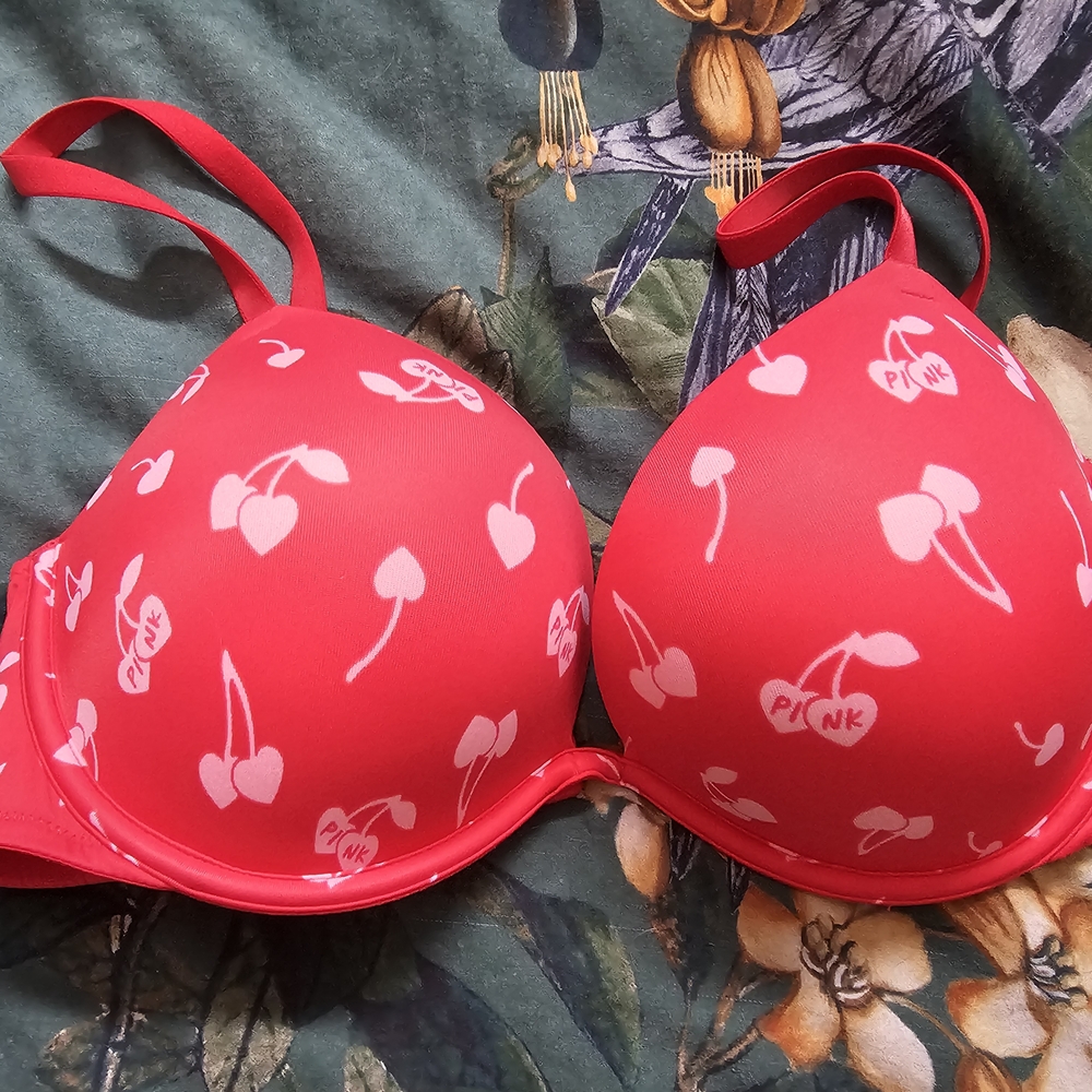 Red Cherry Print PINK By Victoria's Secret